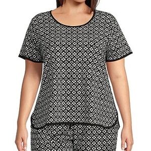 NWT 3X  Black & White Geometric Print PJ Set*  Firm Price